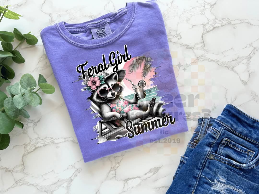 Youth Summer Raccoon Shirts