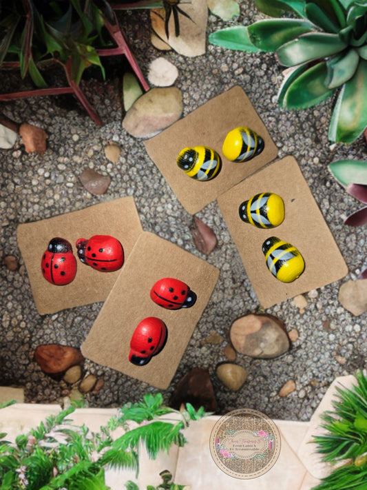 Ladybugs and Bee Earrings