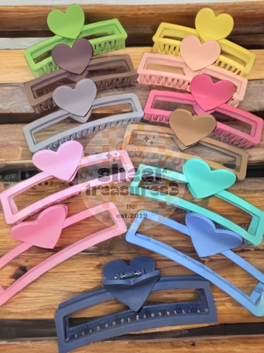 Heart Jumbo Claw Clips