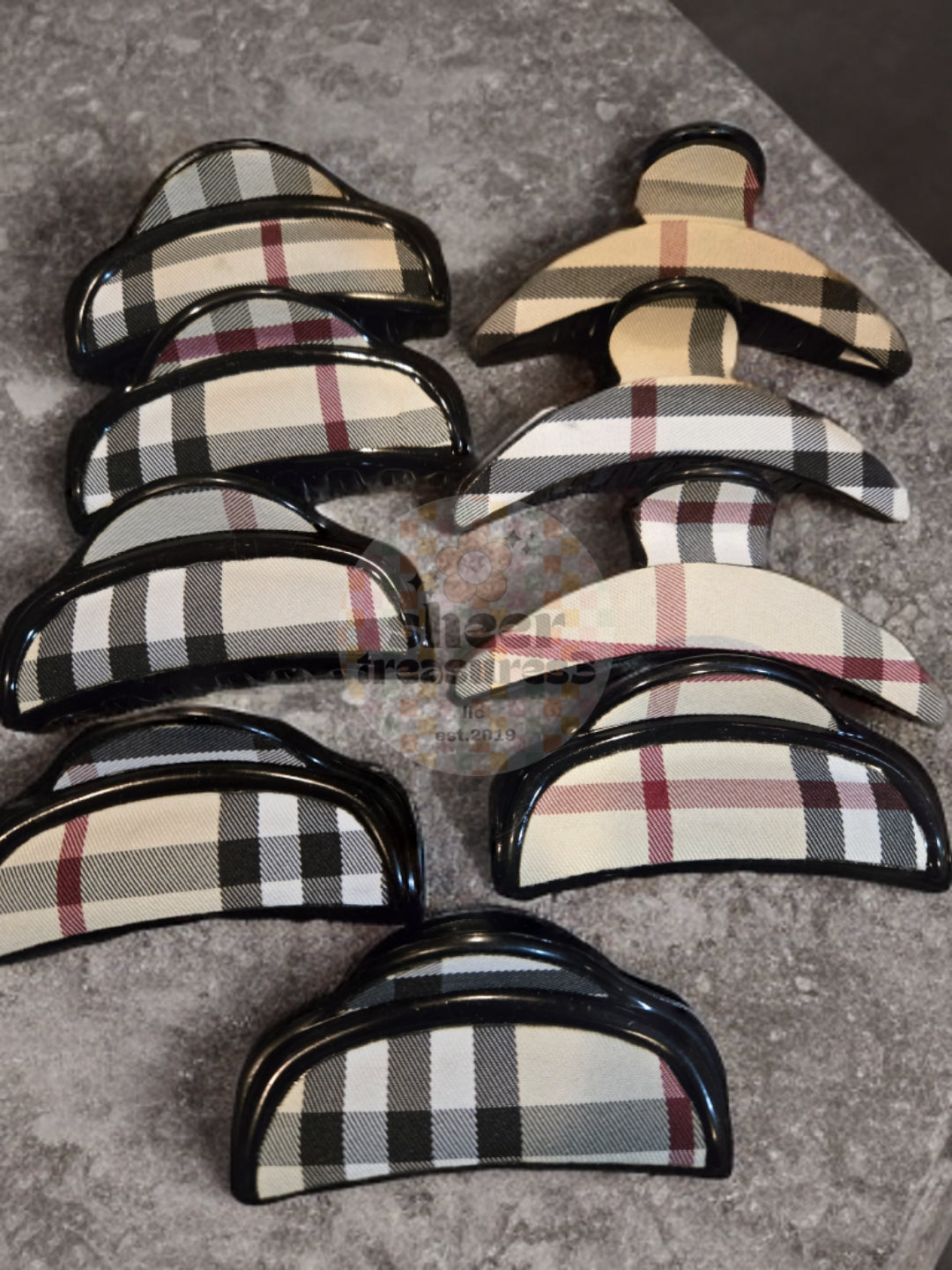 Plaid Claw Clips