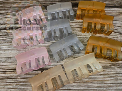 Frosted and Translucent Claw Clips