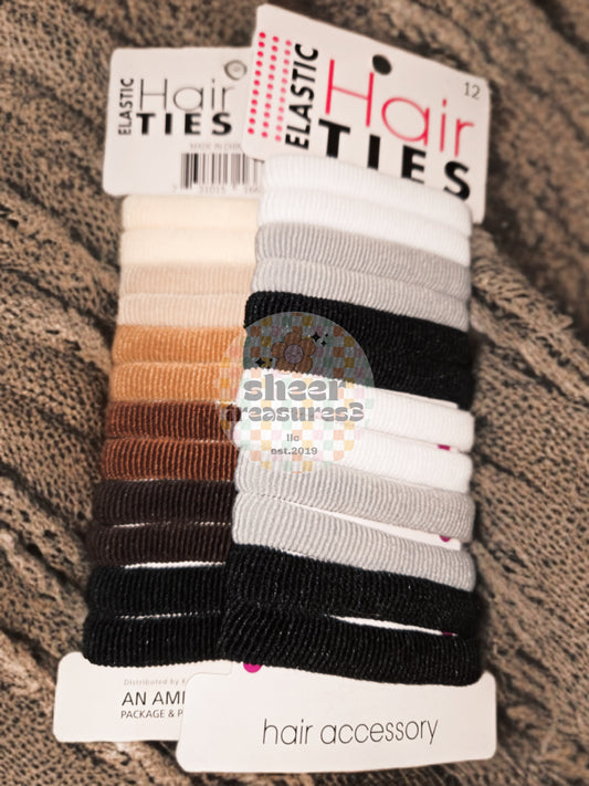 Brown and Black Hair Ties