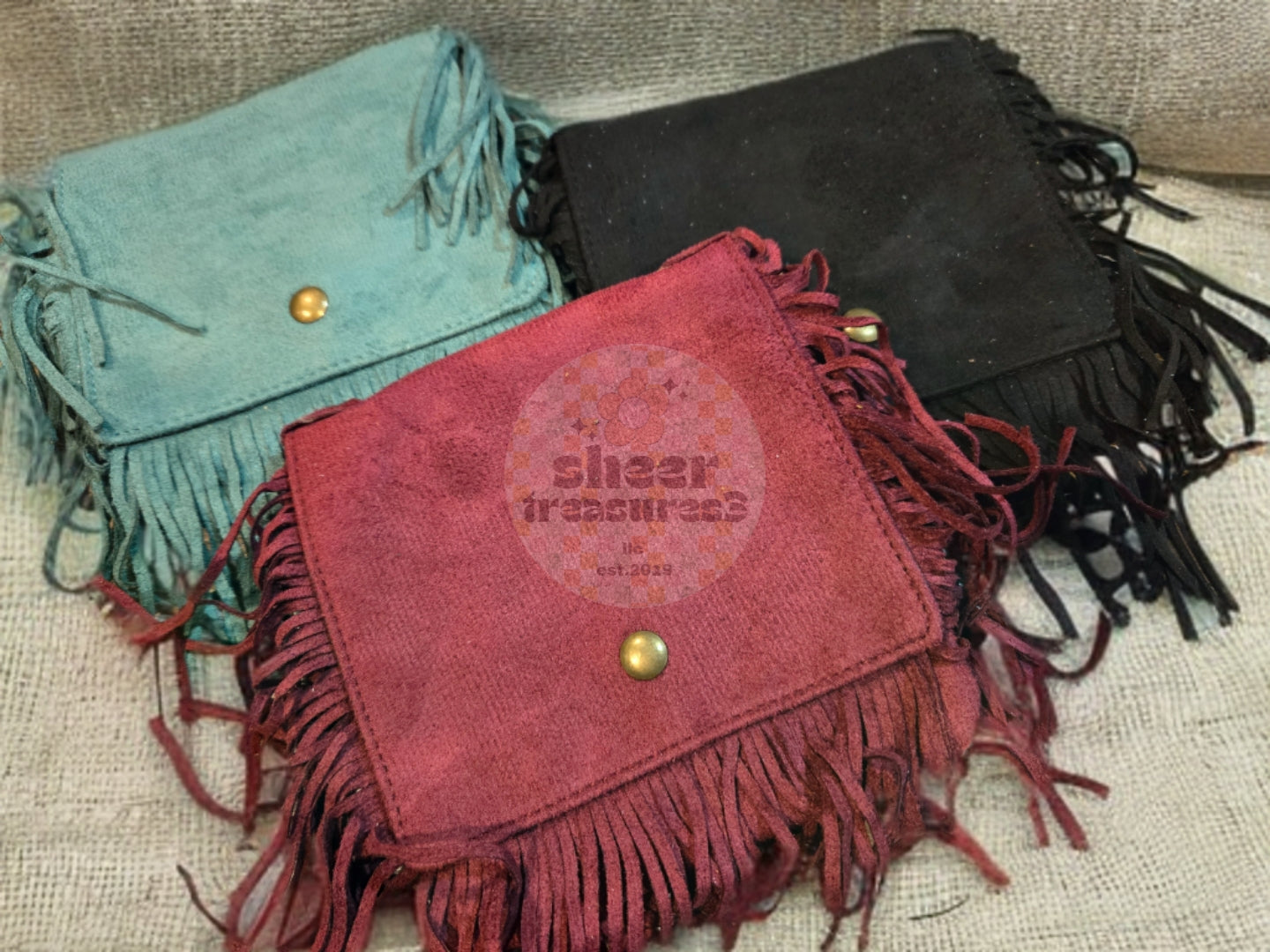 Suede Fringe Mini Purses