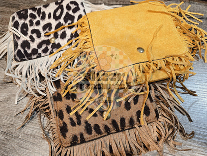 Suede Fringe Mini Purses