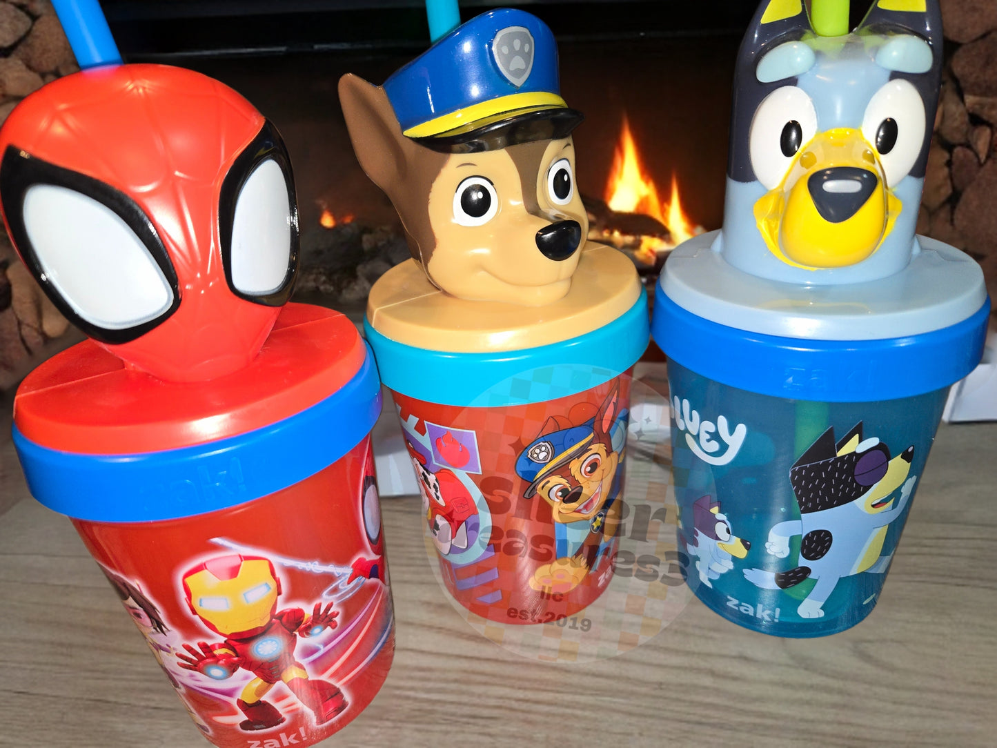 Character Cups with Straws