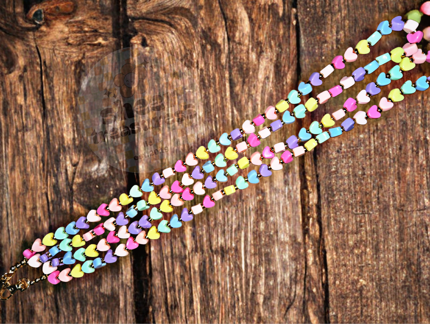 Heart Beaded Lanyards