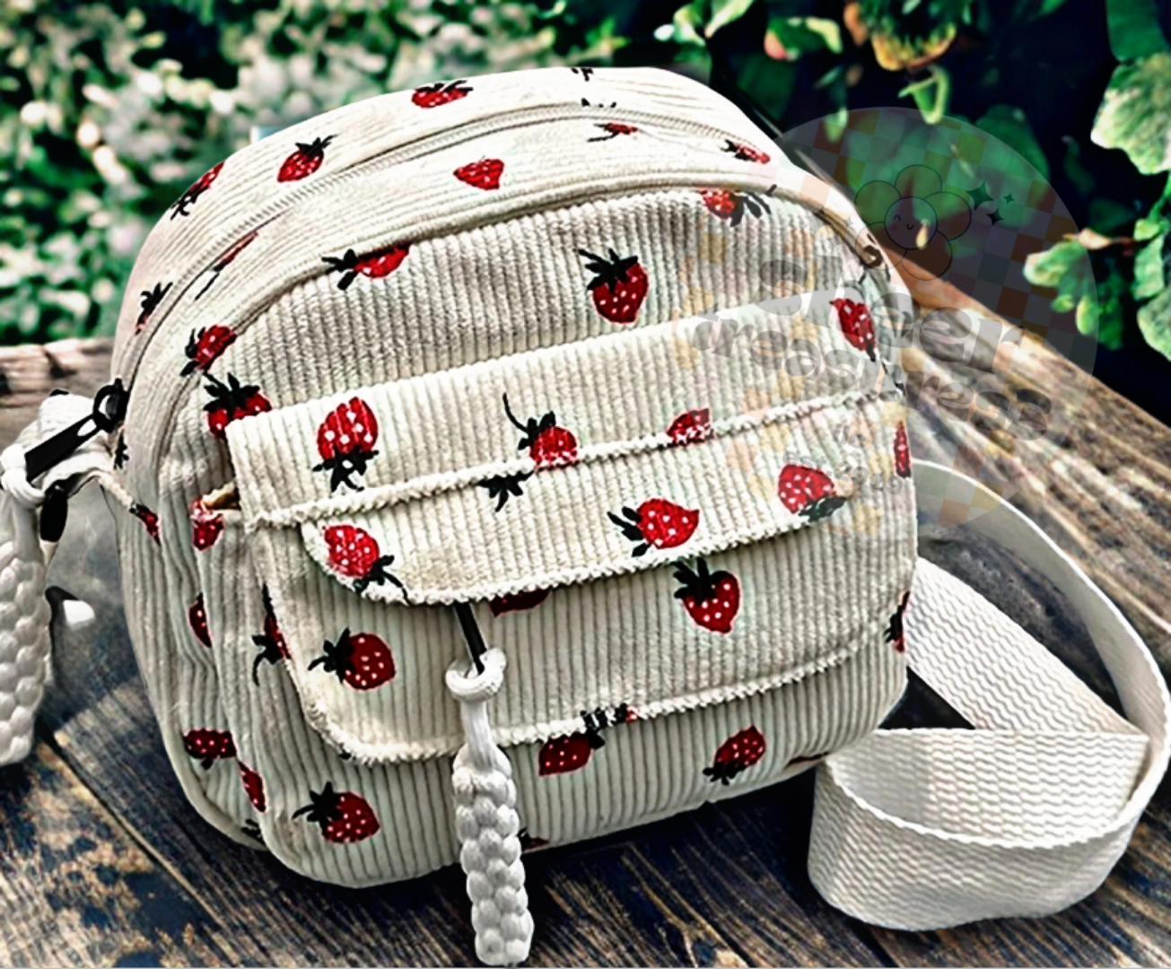 Strawberry Corduroy Bag