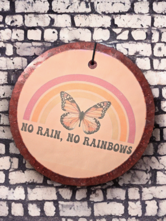 No Rain No Rainbow Car Freshie