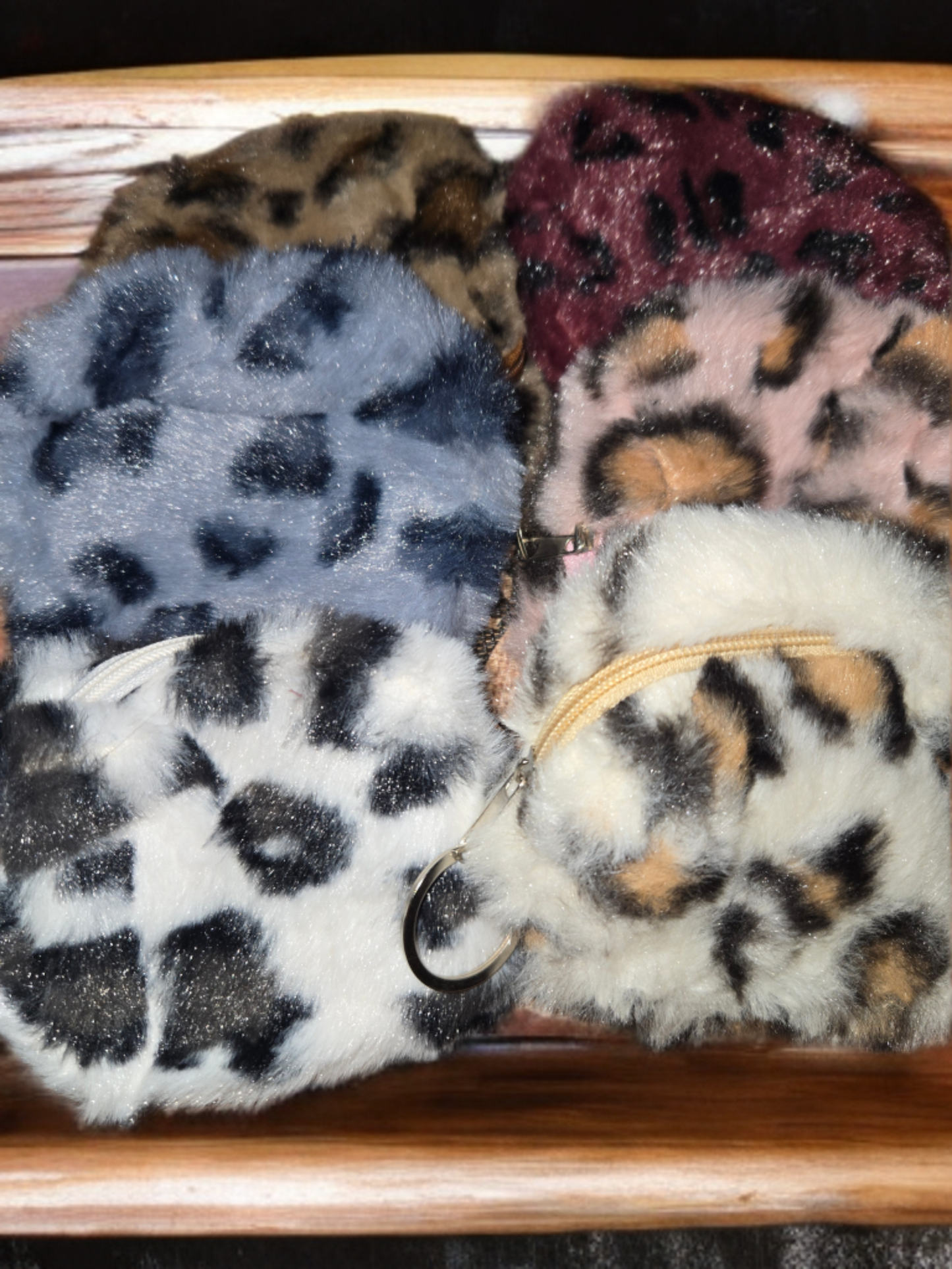 Cheetah Fuzzy Coin Bags